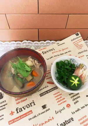 ズイキと里芋と季節の野菜の豚汁♡具沢山-レシピのメイン写真