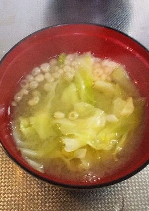 包丁まな板いらず！キャベツを食べる味噌汁-レシピのメイン写真