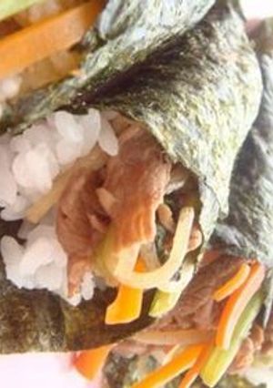 野菜たっぷりチャプチェ手巻き-レシピのメイン写真