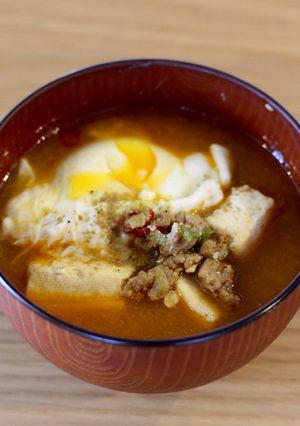 ピリ辛マーボーみそ汁♪リメイクで超簡単-レシピのメイン写真