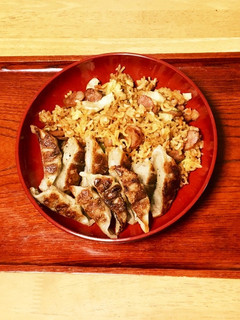 餃子とそば飯プレート-レシピのメイン写真