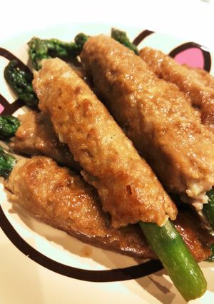 アスパラのつくね焼き-レシピのメイン写真
