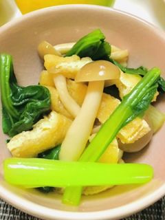 小松菜としめじと油揚げのお浸し-レシピのメイン写真