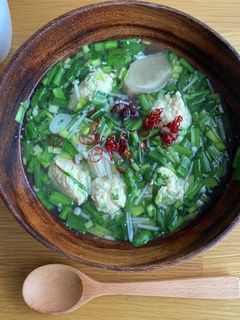 ニラとネギ肉団子の薬膳コラーゲンスープ-レシピのメイン写真