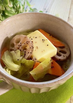 たっぷり野菜とチーズの旨塩スープ-レシピのメイン写真