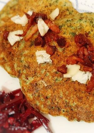 ほうれん草のオートミールパンケーキ-レシピのメイン写真