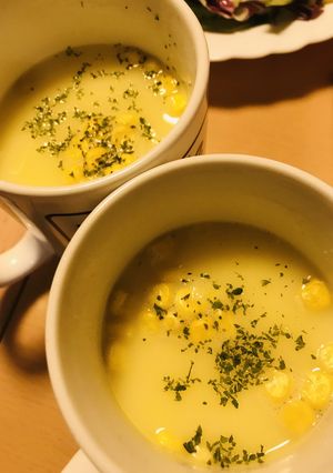 朝のスープ●豆乳＆カップスープ-レシピのメイン写真
