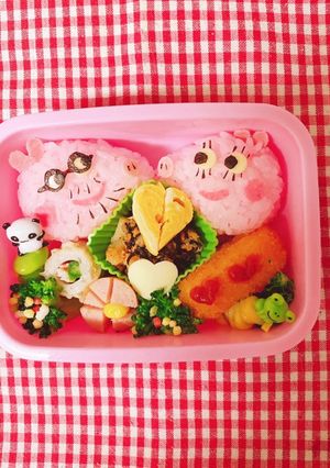 ペッパピッグ マミー&ダディー キャラ弁-レシピのメイン写真