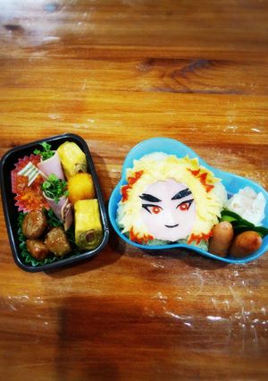 ☆キャラ弁 鬼滅の刃 煉獄千寿郎-レシピのメイン写真