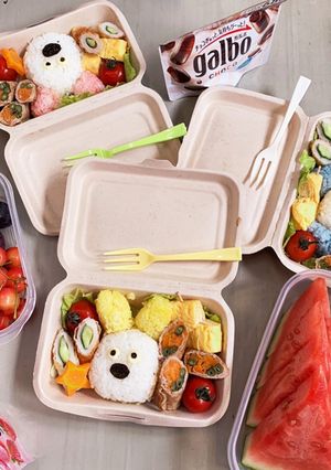 うさぎ こあら ねこ 弁当-レシピのメイン写真