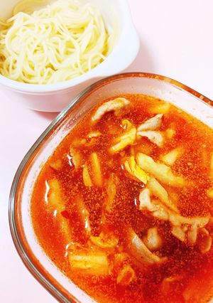 豚肉の辛味噌つけ麺-レシピのメイン写真
