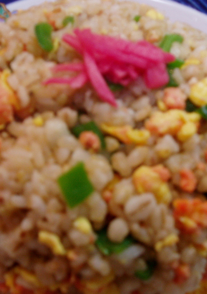 ヘルシー！鮭フレークとピーマンの炒飯風！-レシピのメイン写真