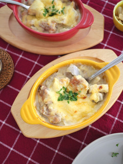 フライパン1つ!鶏肉と蓮根のグラタン-レシピのメイン写真