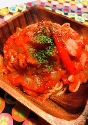 辛パスタ★燃えるウィンナーのアラビアータ-レシピのメイン写真