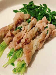 レンジで!豆苗の豚バラ巻き-レシピのメイン写真