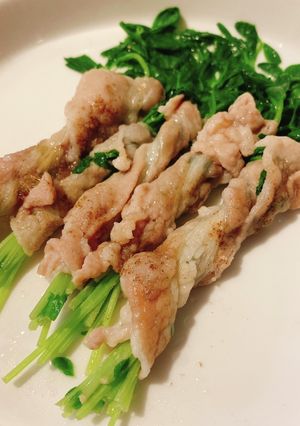 レンジで！豆苗の豚バラ巻き-レシピのメイン写真