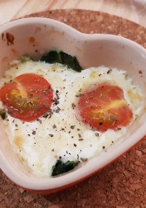 トマトとほうれん草の焼きヨーグルト-レシピのメイン写真