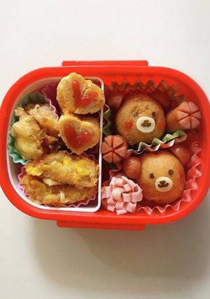 簡単！アメリカンドックくまさん弁当♡-レシピのメイン写真