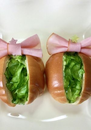 ザクザクきゅうりサンドにハムのリボン-レシピのメイン写真