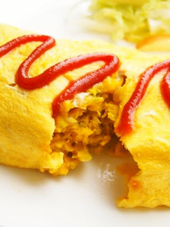 南瓜コロッケの具包みオムレツ!-レシピのメイン写真