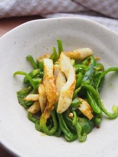 ピーマン・竹輪のカレー粉炒め♪-レシピのメイン写真