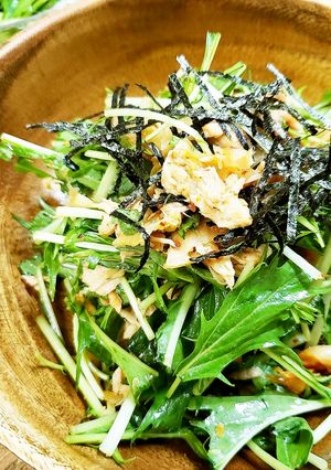 水菜のツナキムチサラダ-レシピのメイン写真