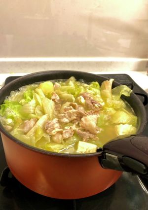 豚レタス鍋-レシピのメイン写真