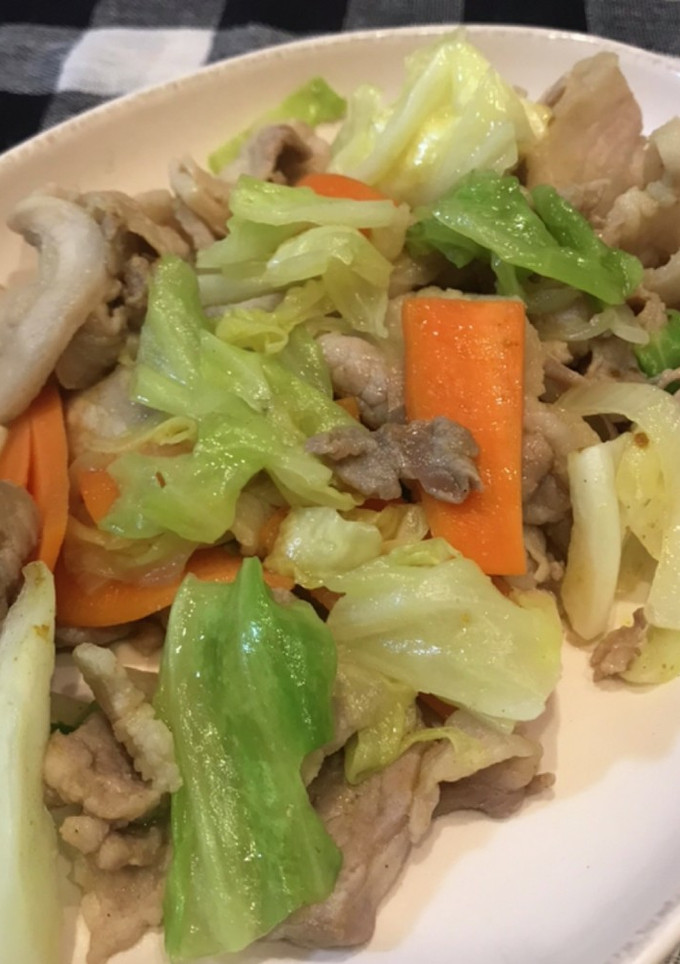 簡単　豚こま肉のカレー炒め-レシピのメイン写真