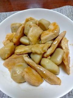 里いもと鶏むね肉の煮物-レシピのメイン写真