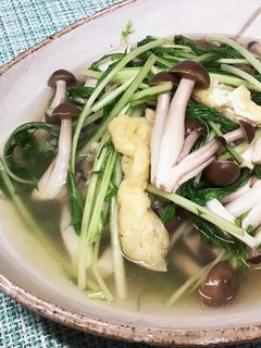 水菜としめじ☆白だしサッと煮-レシピのメイン写真