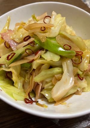 キャベツのペペロンチーノ-レシピのメイン写真