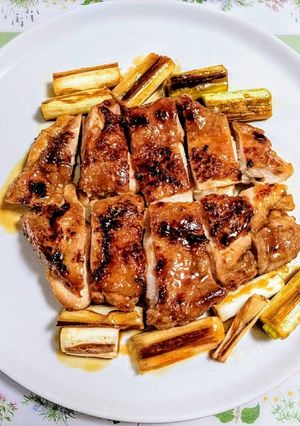 肉料理！長葱鶏もも肉の照り焼きチキン-レシピのメイン写真