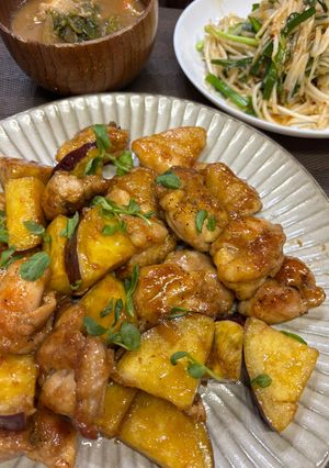 鶏もも肉とさつまいもの照り照り炒め-レシピのメイン写真