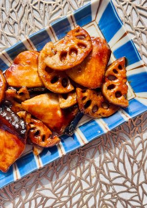 ぶりとレンコンの照り焼き-レシピのメイン写真
