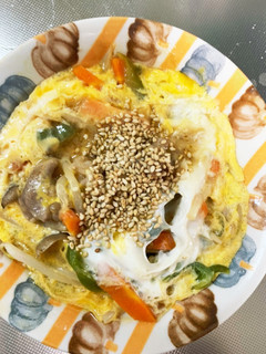 全てレンジ中華風焼うどん味豚平焼き風-レシピのメイン写真
