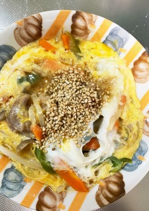 全てレンジ中華風焼うどん味豚平焼き風-レシピのメイン写真