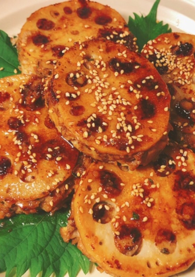 いわしの蓮根挟み焼き＊照り焼き味-レシピのメイン写真