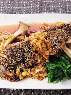 鰈のゴマ焼きネギタレ掛けて-レシピのメイン写真