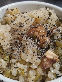 高菜のしょうゆ漬け炊き込みご飯-レシピのメイン写真