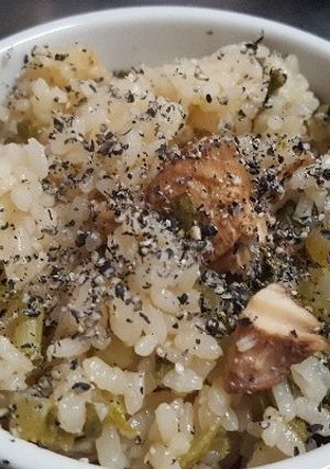 高菜のしょうゆ漬け炊き込みご飯-レシピのメイン写真