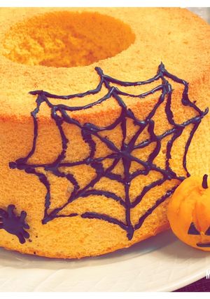 ハロウィン☆かぼちゃのシフォンケーキ-レシピのメイン写真