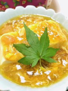 簡単海老と卵の餡掛け豆腐(^-^)♡-レシピのメイン写真