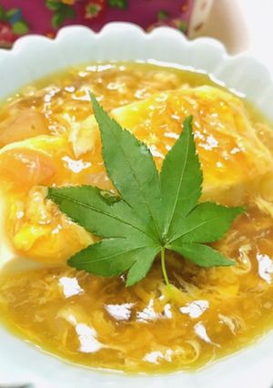 簡単海老と卵の餡掛け豆腐(^-^)♡-レシピのメイン写真
