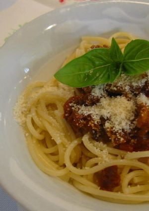 *お肉ゴロゴロカリカリミートソース*-レシピのメイン写真