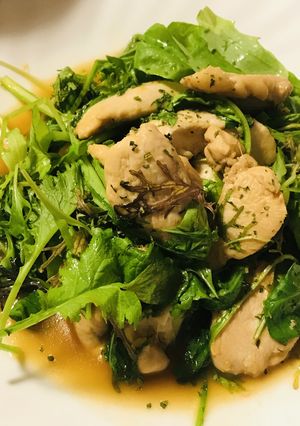 鶏胸肉のあっさり生姜焼●ベビーリーフ和え-レシピのメイン写真
