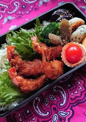 2020/10/23 エビフライ弁当-レシピのメイン写真
