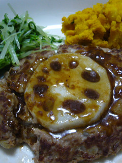 地場産のれんこんで!ハンバーグ作っちゃお-レシピのメイン写真