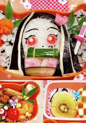 鬼滅の刃　キャラ弁　竈門禰豆子-レシピのメイン写真