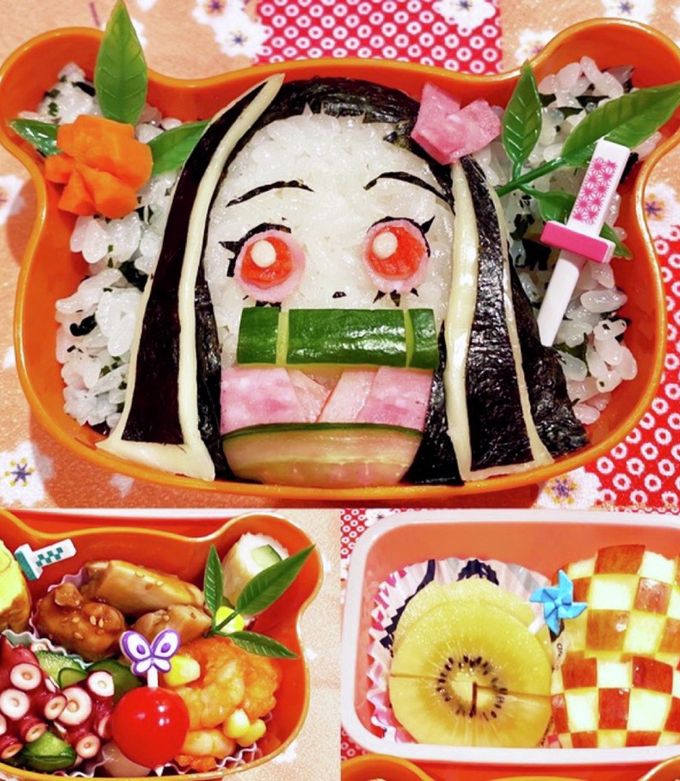 鬼滅の刃　キャラ弁　竈門禰豆子-レシピのメイン写真