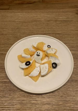 ハロウィンに！柿のカプレーゼ-レシピのメイン写真